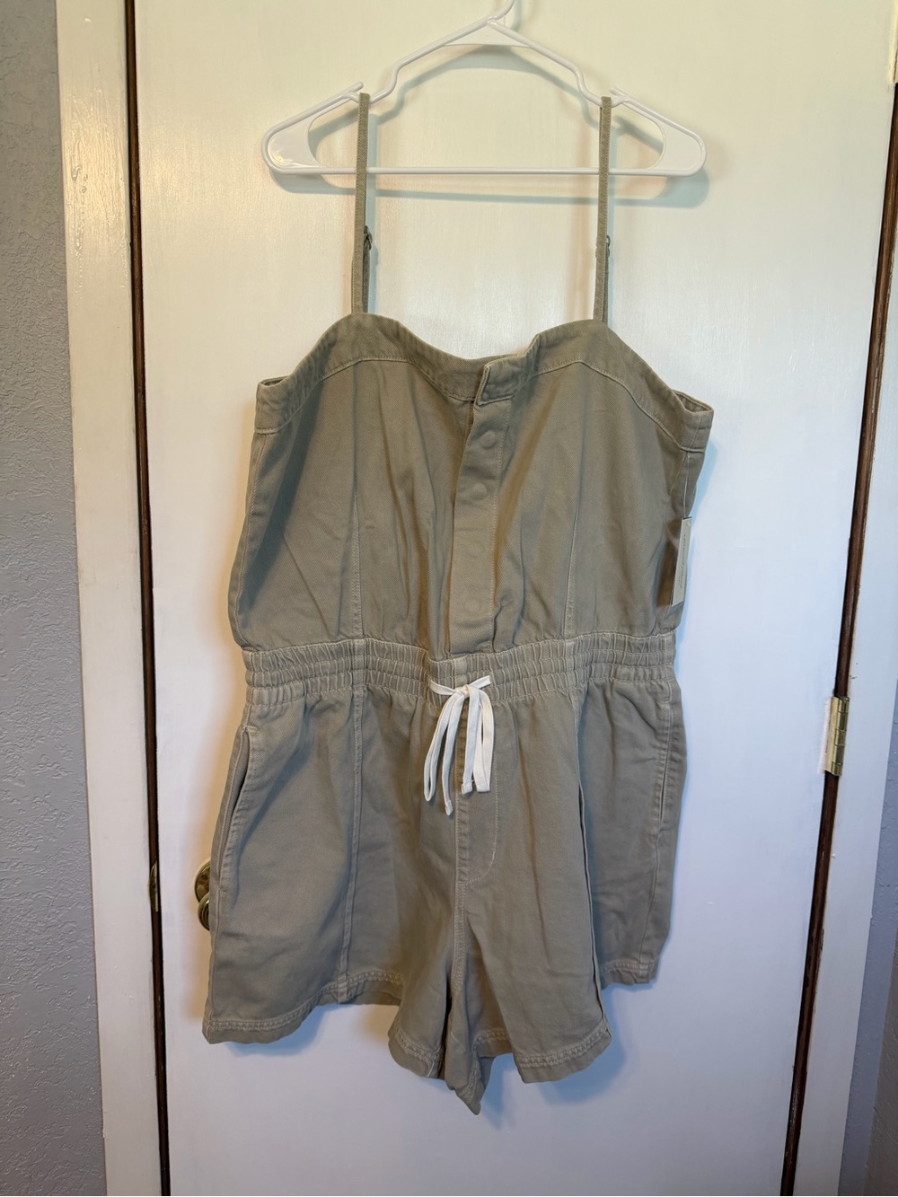 Universal Thread Olive Green Drawstring Romper